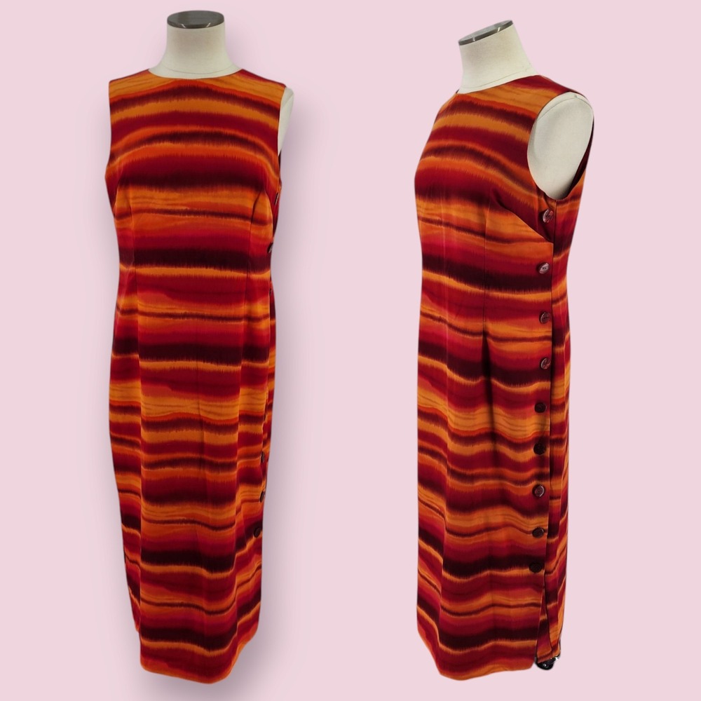 Vintage Maxi Dress Size 12 Southwestern Boho Western Festival Hippie Cruise